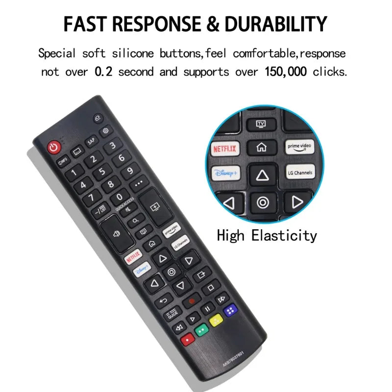 Universal Remote Control AKB76037601 for All Models TV LED HD 4K Smart UHD HDTV with Prime-Video Disny Netflx Channel Buttons