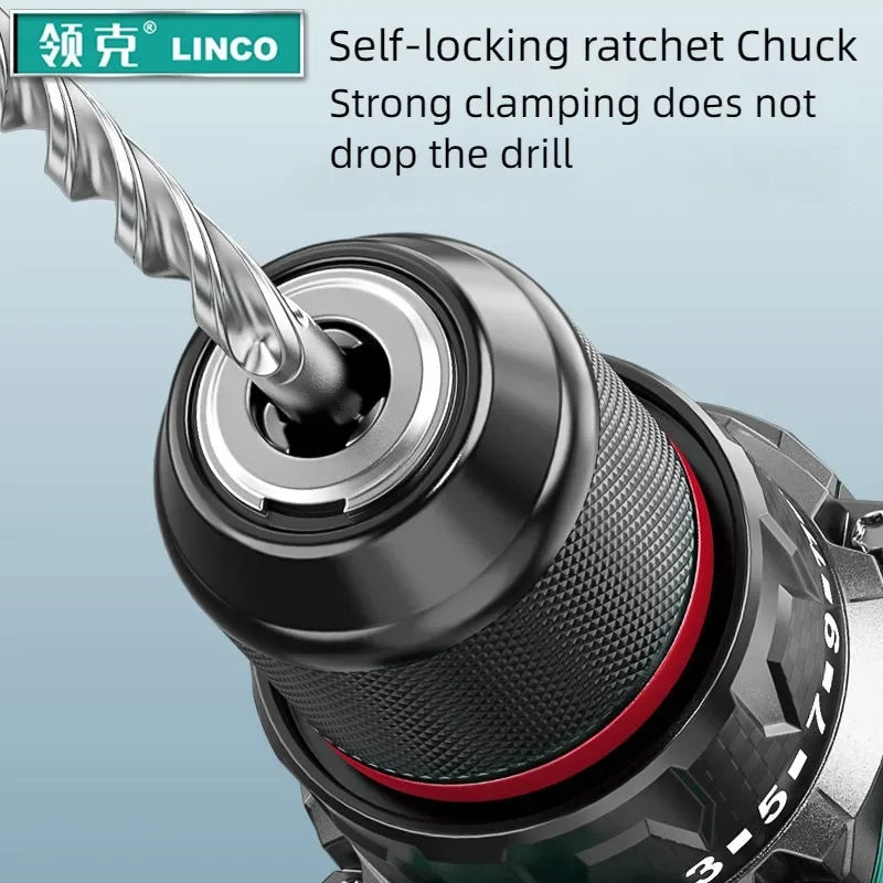 Brushless Electric Drill Tapping Cordless Impact Drill Metal Ratchet Chuck Electric Hand Drill Household Electric Screwdriver