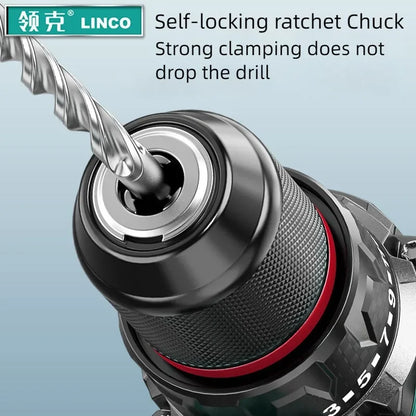 Brushless Electric Drill Tapping Cordless Impact Drill Metal Ratchet Chuck Electric Hand Drill Household Electric Screwdriver