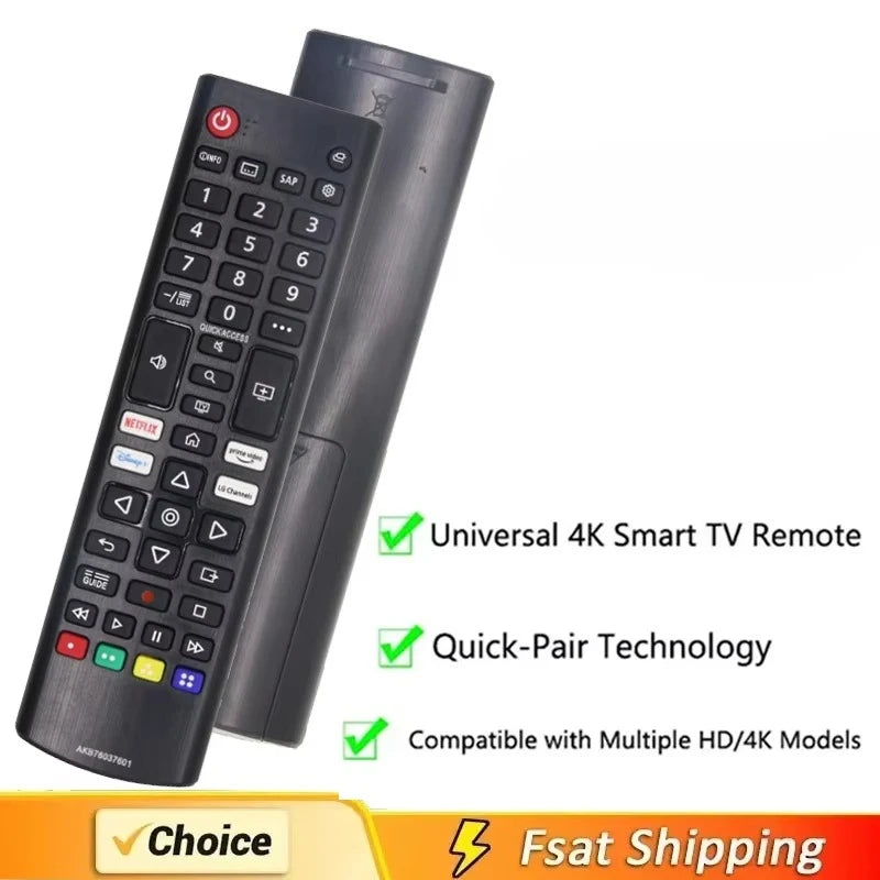 Universal Remote Control AKB76037601 for All Models TV LED HD 4K Smart UHD HDTV with Prime-Video Disny Netflx Channel Buttons